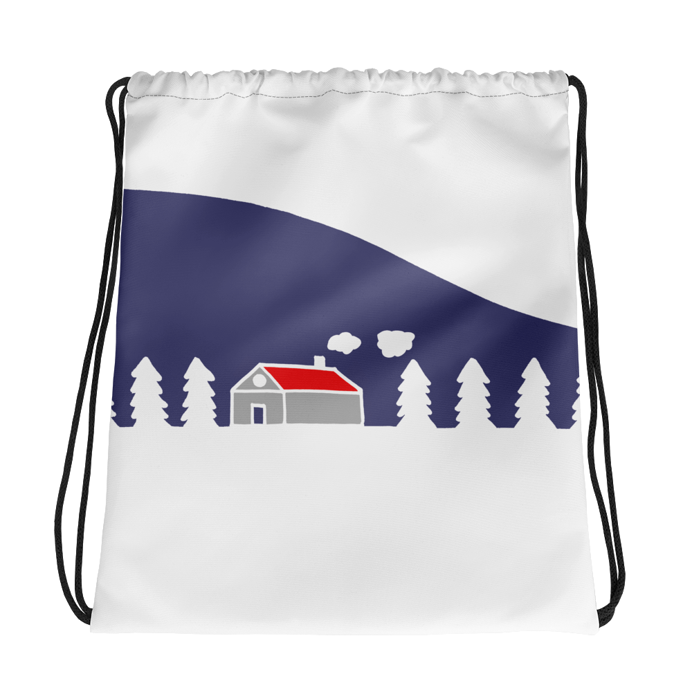 Home In White Forest | Drawstring Bag