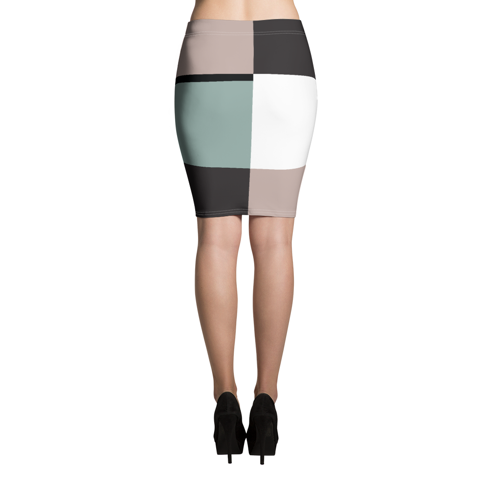 Pastel Square | Pencil Skirt