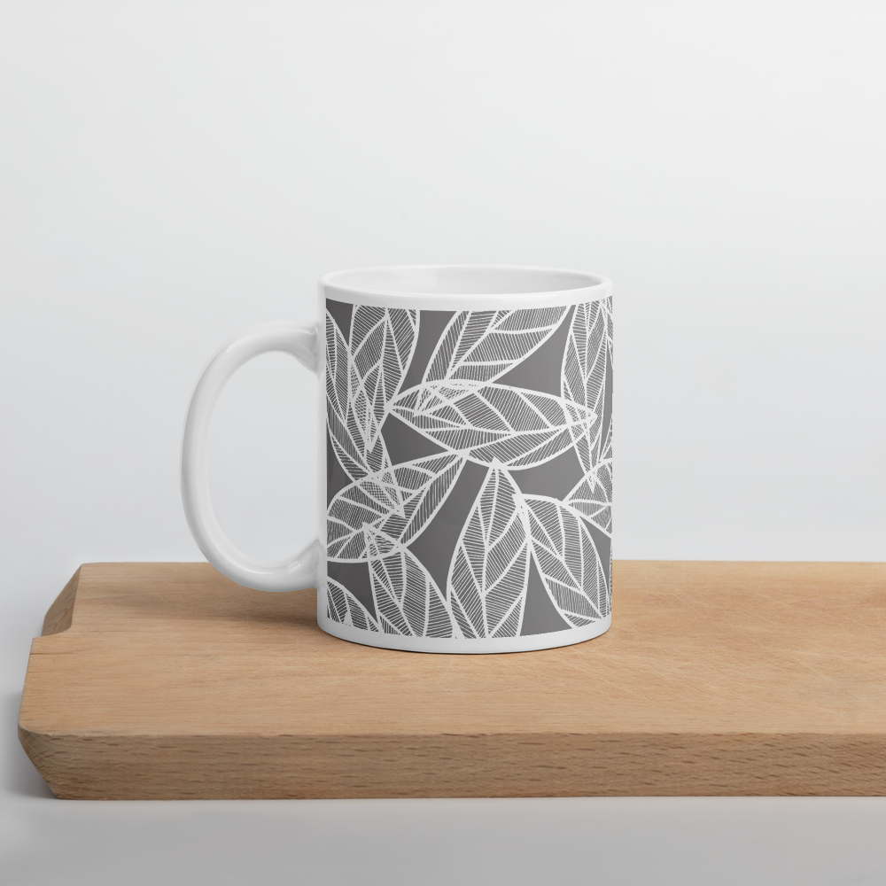 Messy White Leaves | Mug