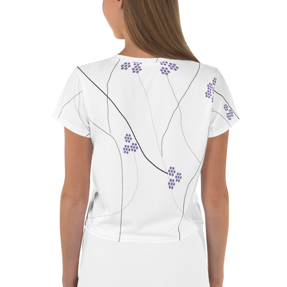 Purple Small Flowers | Crop Tee