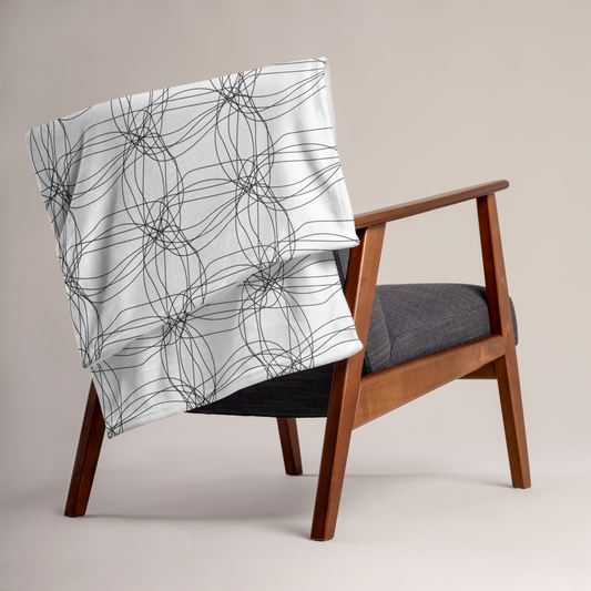 Ornament Graphic Flowers | Throw Blanket