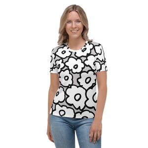 Happy White Flowers | Women's T-Shirt