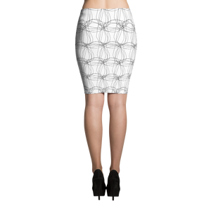 Ornament Graphic Flowers | Pencil Skirt