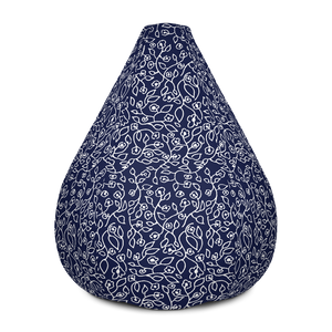 White Small Flowers | Bean Bag Chair