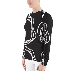 White Flowers | Women's Rash Guard