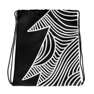 Stars and Trees Black | Drawstring Bag