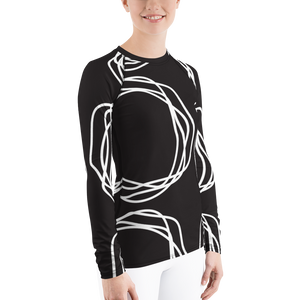 White Flowers | Women's Rash Guard