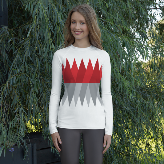Red Gray Christmas | Women's Rash Guard