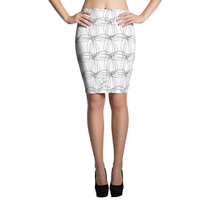 Ornament Graphic Flowers | Pencil Skirt