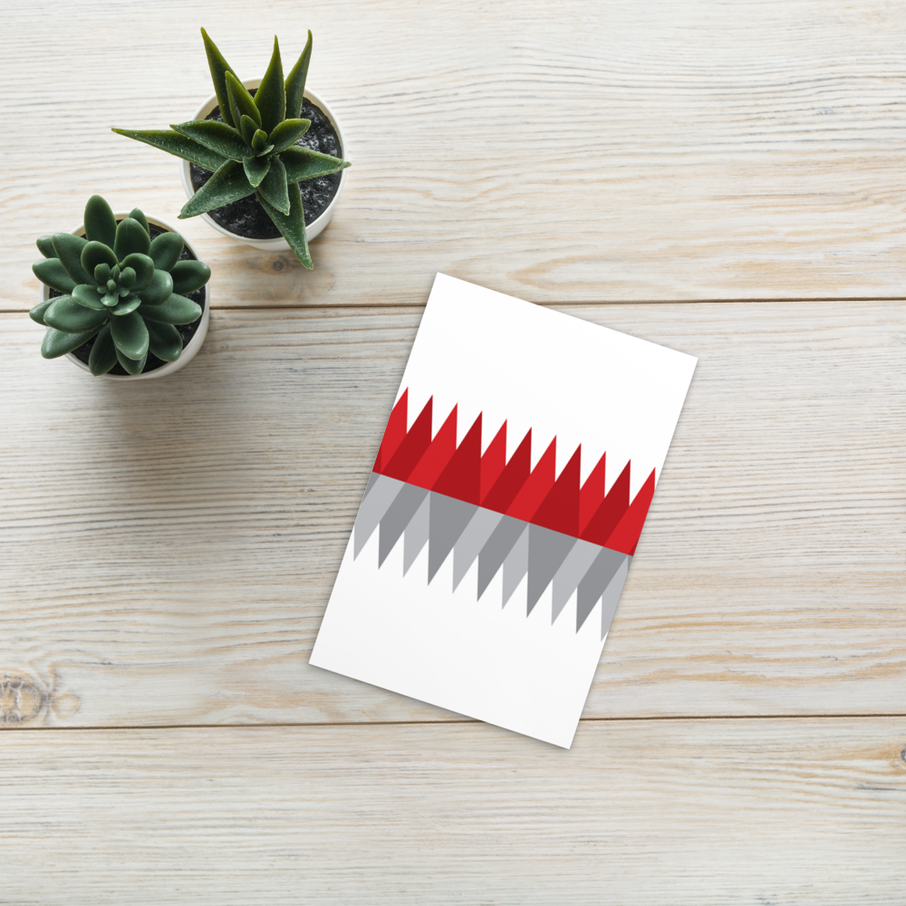 Red Gray Christmas | Postcard