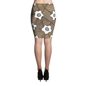 Orange Ornament | Pencil Skirt