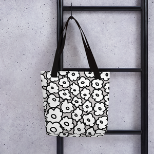 Happy White Flowers | Tote Bag