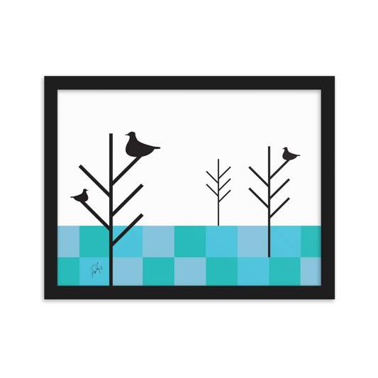 Summer Birds | Framed Poster (cm)