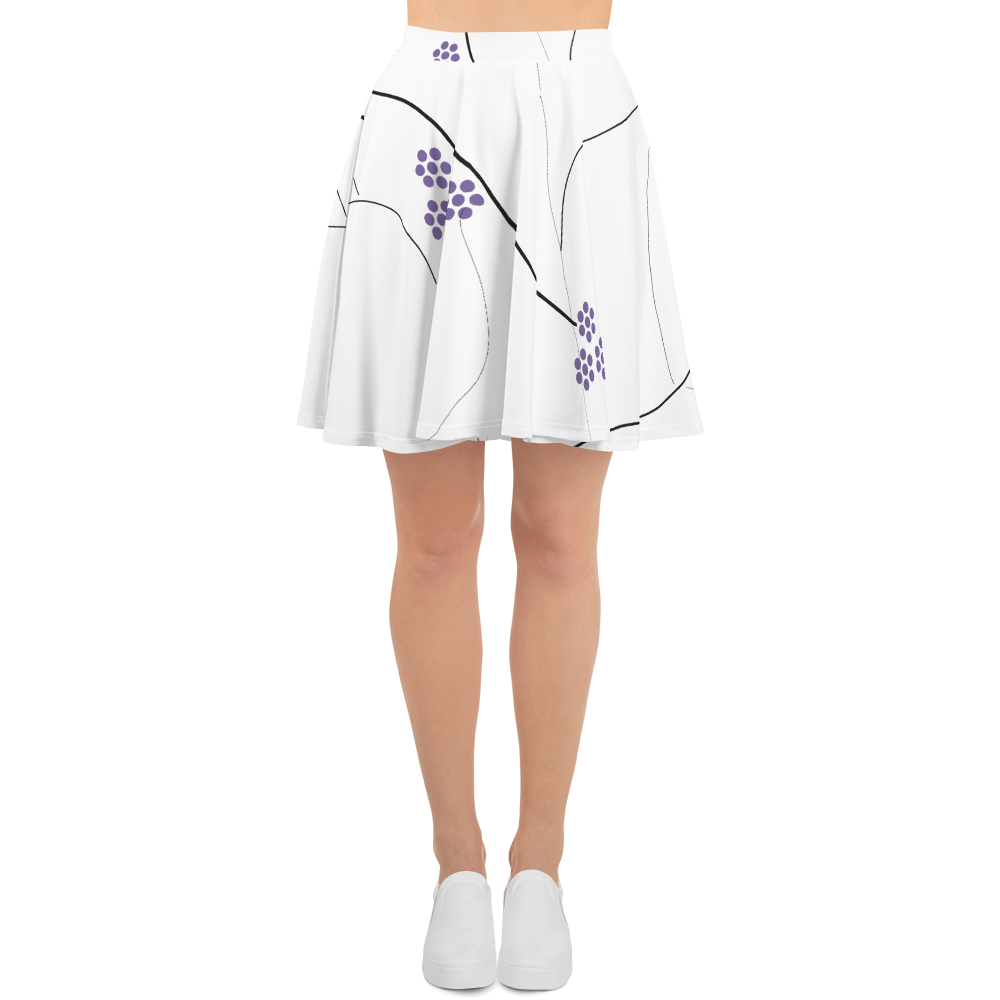 Purple Small Flowers | Skater Skirt