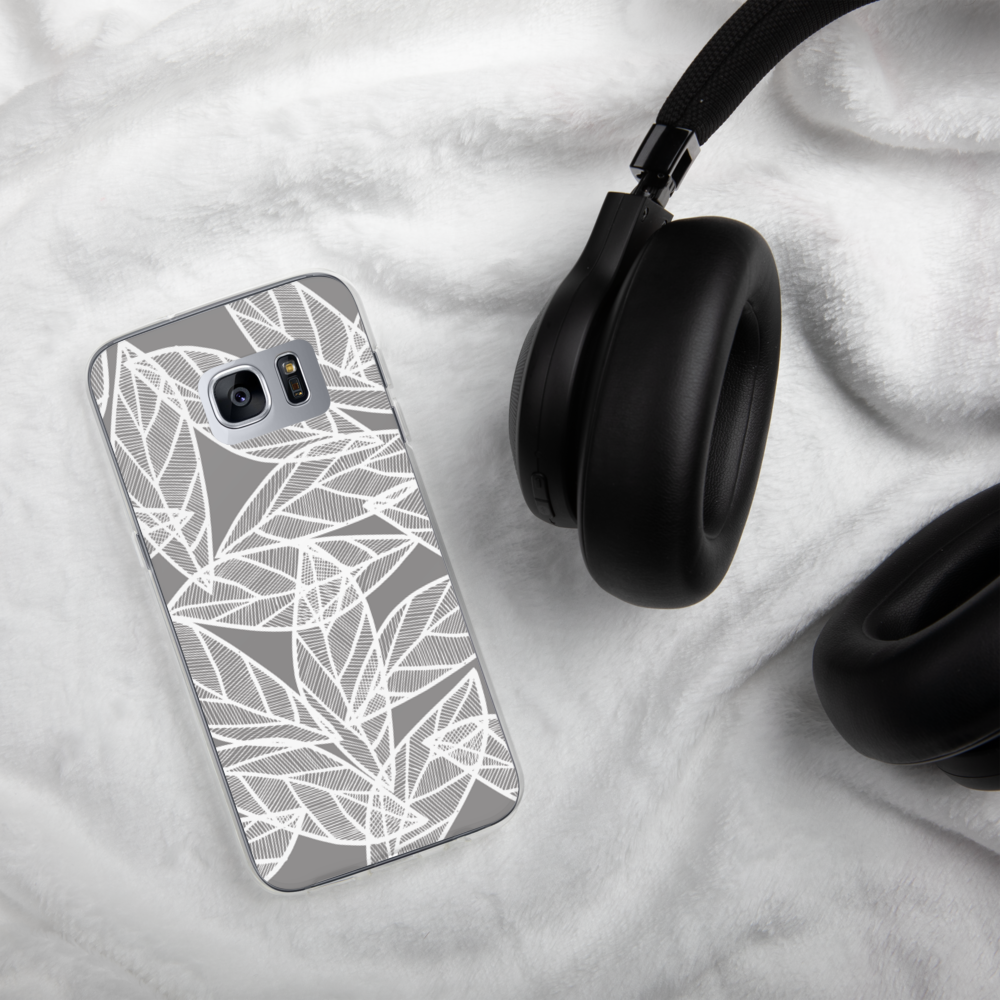 Messy White Leaves | Samsung Case