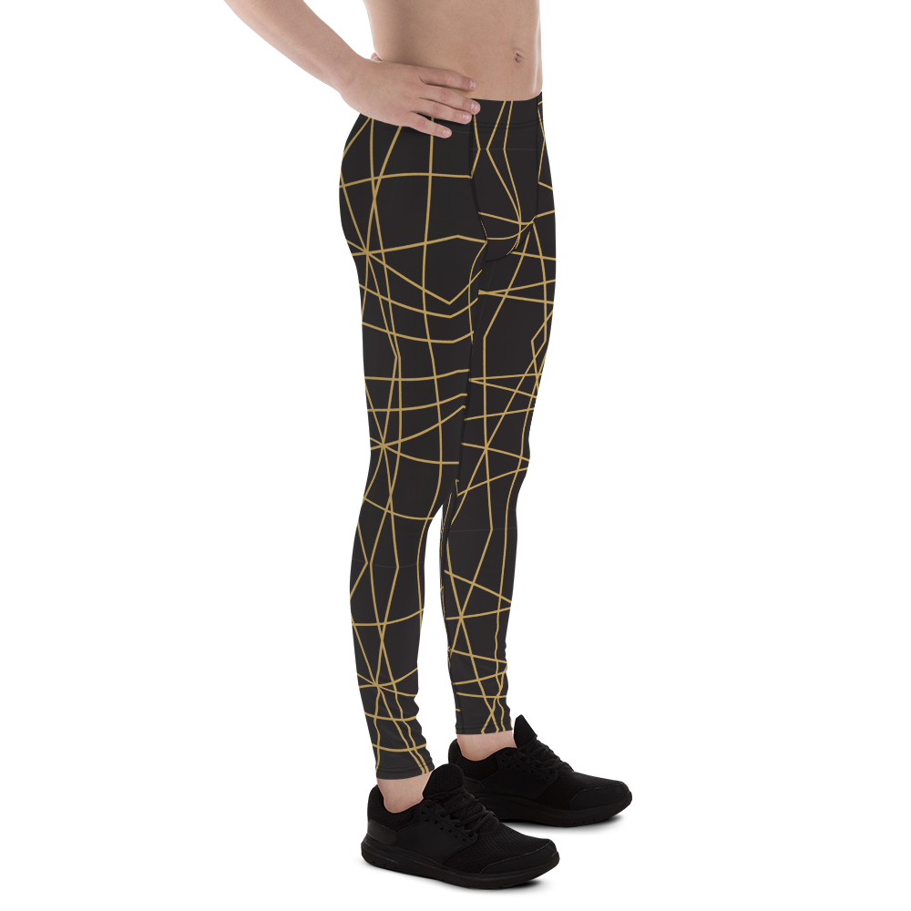 Golden Ornament Lines | Men's Leggings