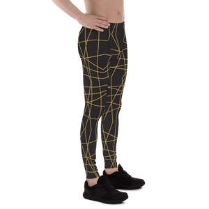 Golden Ornament Lines | Men's Leggings