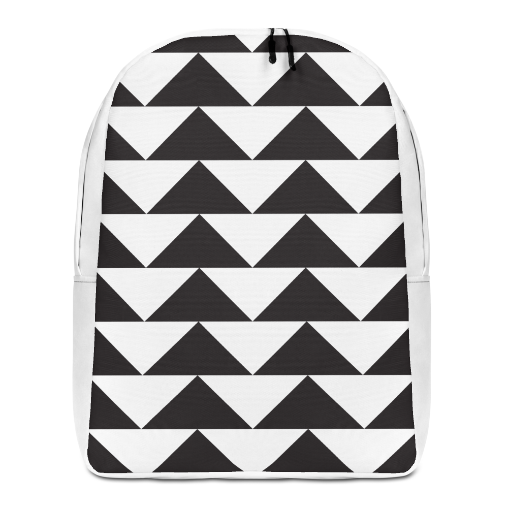 Black and White Triangles | Minimalist Backpack