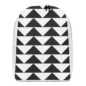 Black and White Triangles | Minimalist Backpack
