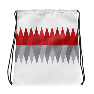 Red Gray Christmas | Drawstring Bag