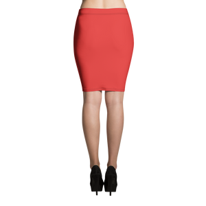 Happy Red Flowers | Pencil Skirt