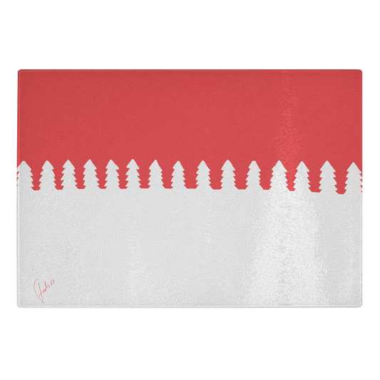White Trees | Glass Cutting Board