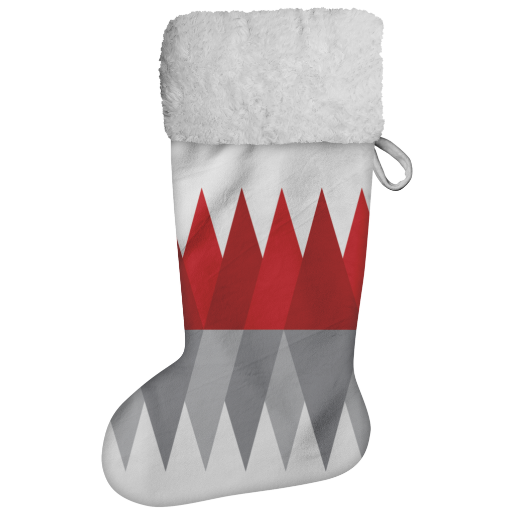 Red Gray Christmas | Christmas Stocking