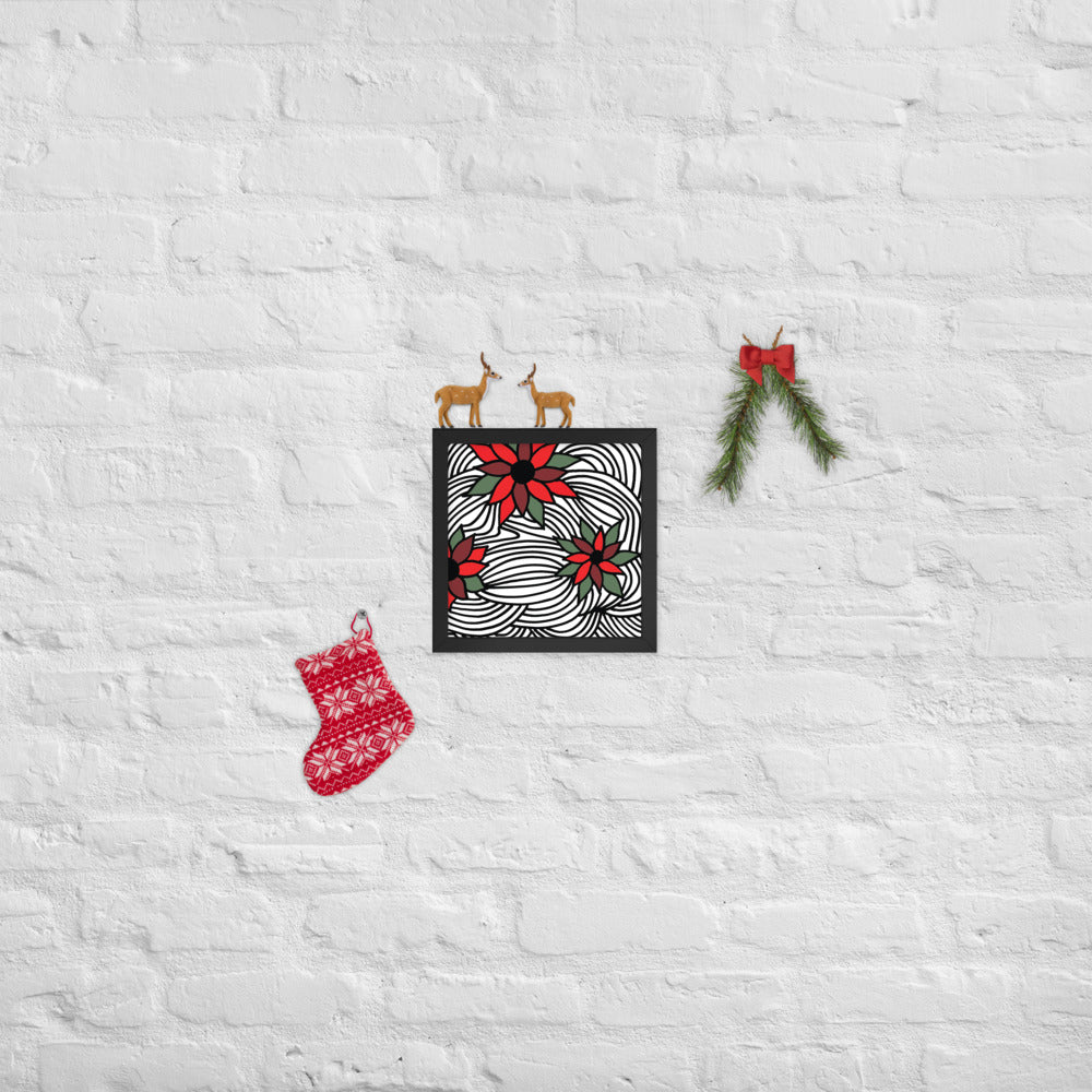 Christmas Flowers | Framed Photo Paper Poster