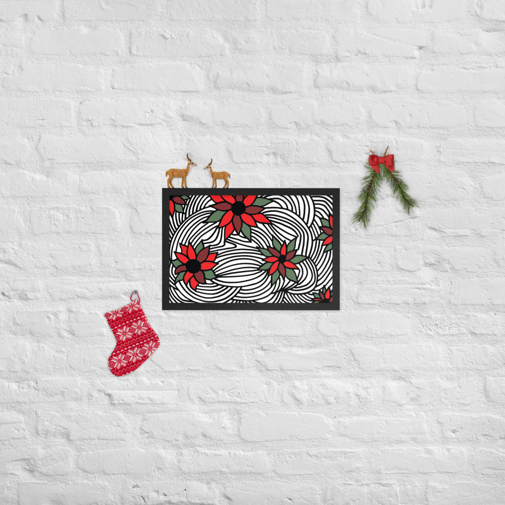 Christmas Flowers | Framed Photo Paper Poster