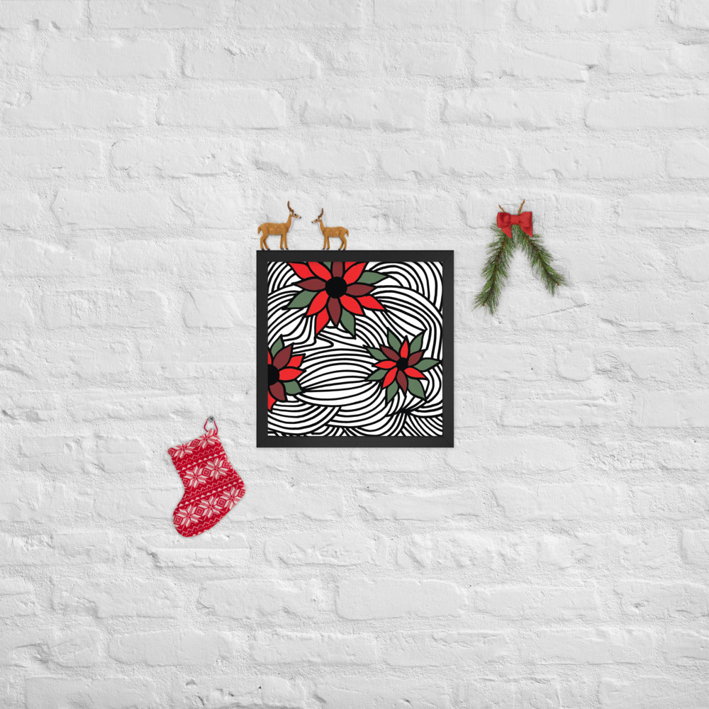 Christmas Flowers | Framed Photo Paper Poster