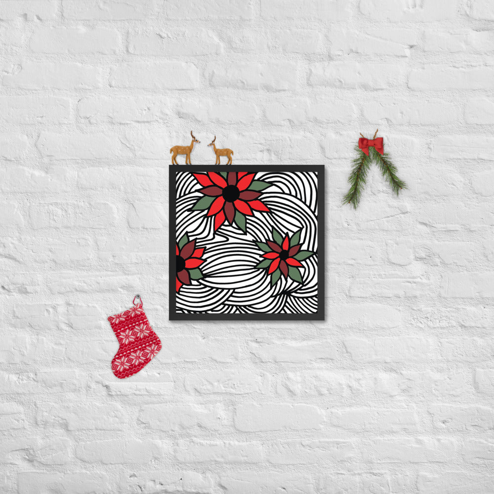 Christmas Flowers | Framed Photo Paper Poster