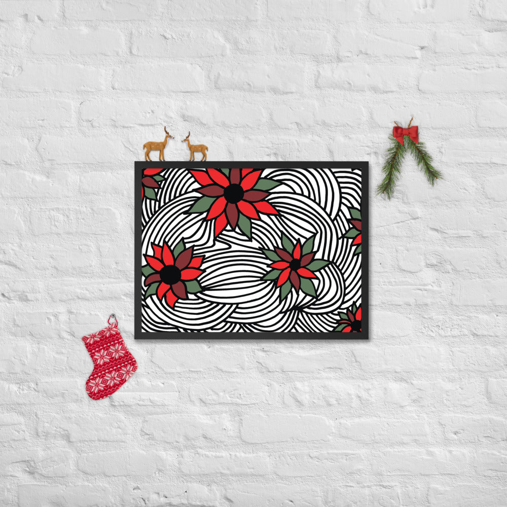 Christmas Flowers | Framed Photo Paper Poster