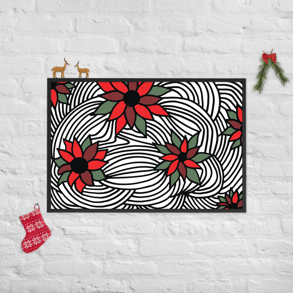 Christmas Flowers | Framed Photo Paper Poster