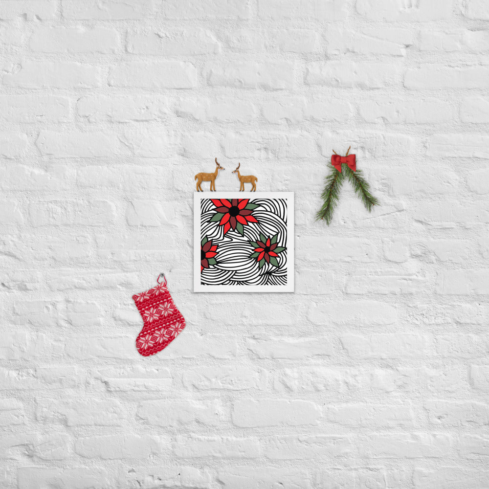 Christmas Flowers | Framed Photo Paper Poster