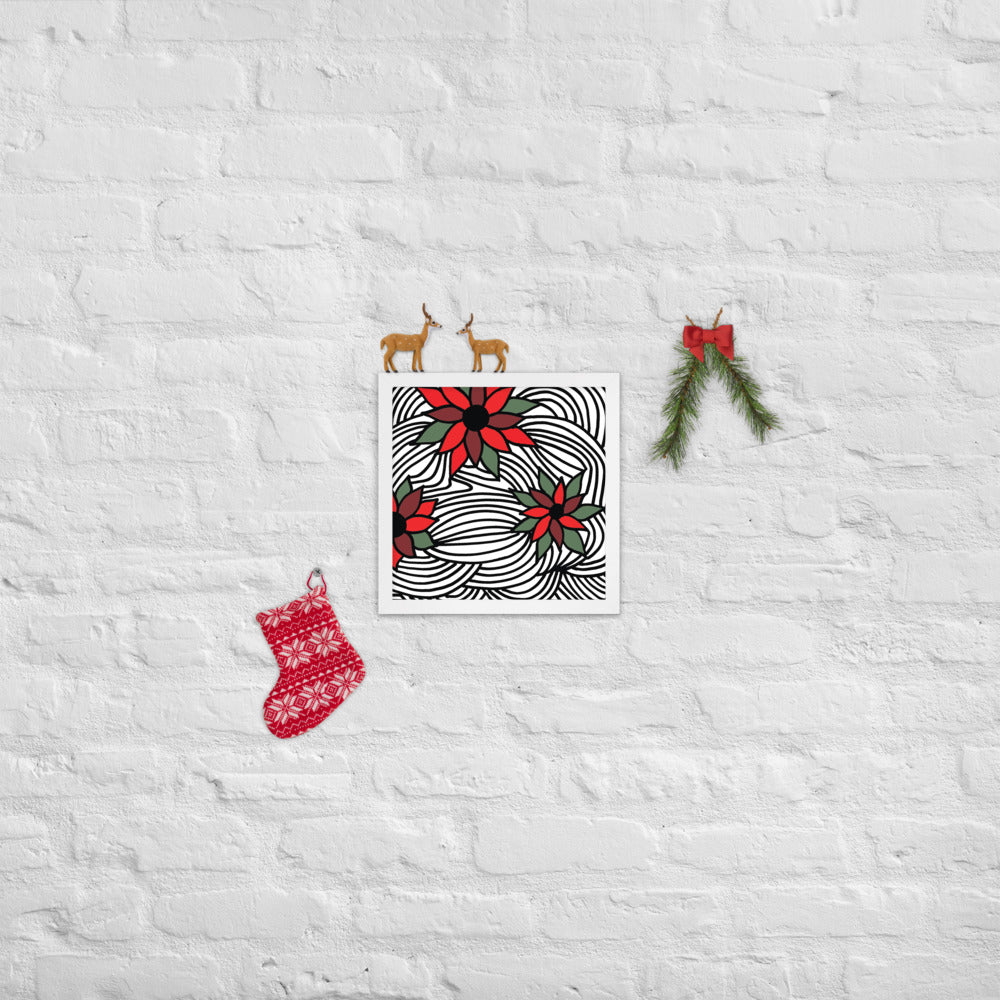 Christmas Flowers | Framed Photo Paper Poster