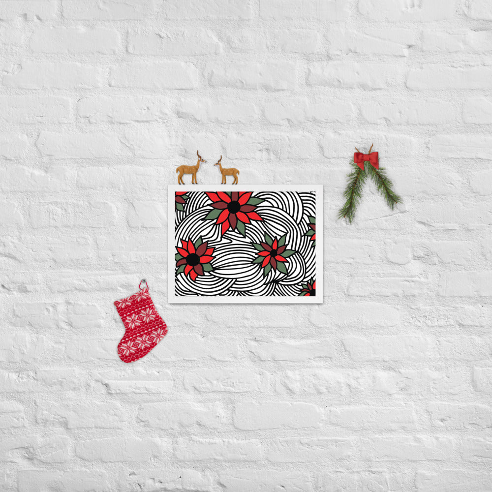 Christmas Flowers | Framed Photo Paper Poster