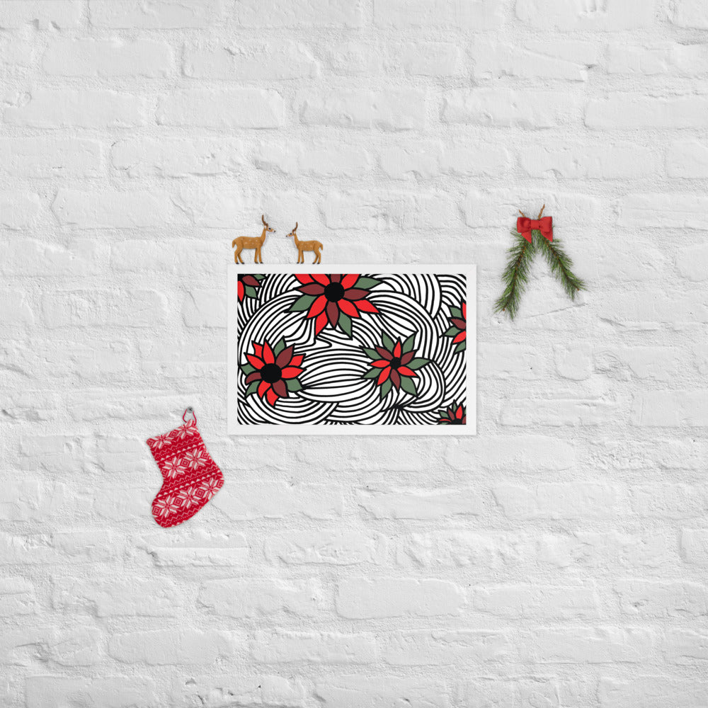 Christmas Flowers | Framed Photo Paper Poster