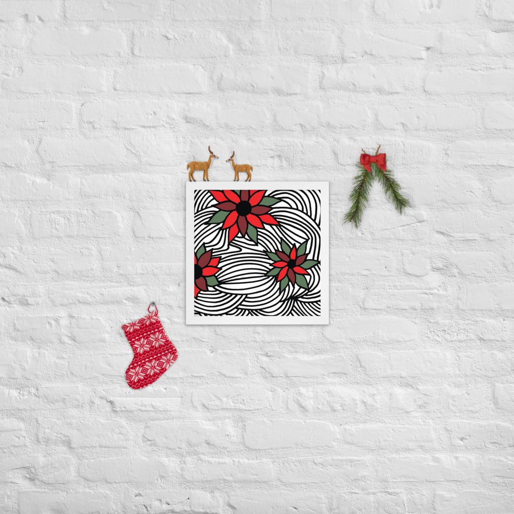 Christmas Flowers | Framed Photo Paper Poster