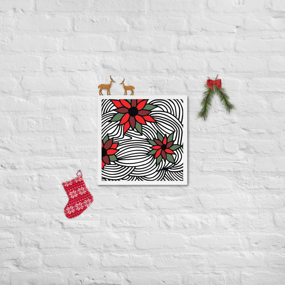 Christmas Flowers | Framed Photo Paper Poster