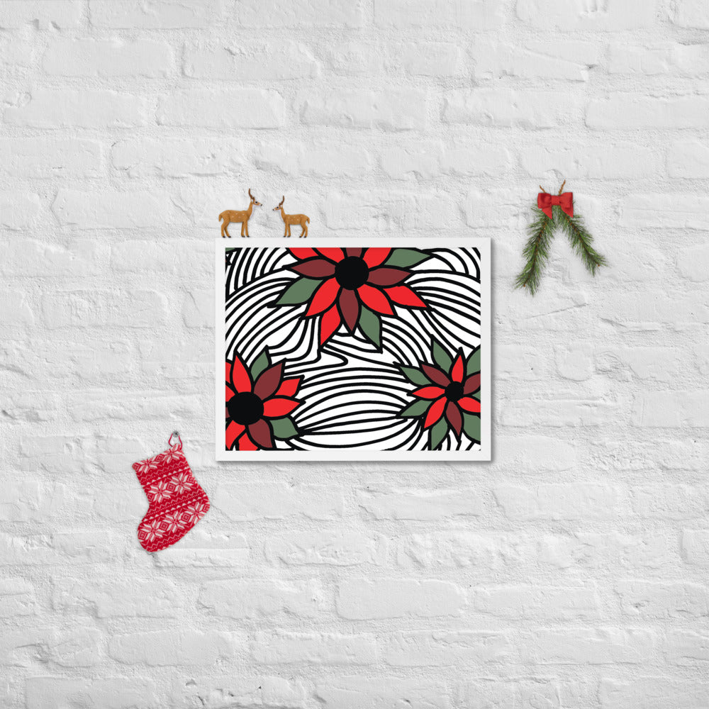 Christmas Flowers | Framed Photo Paper Poster