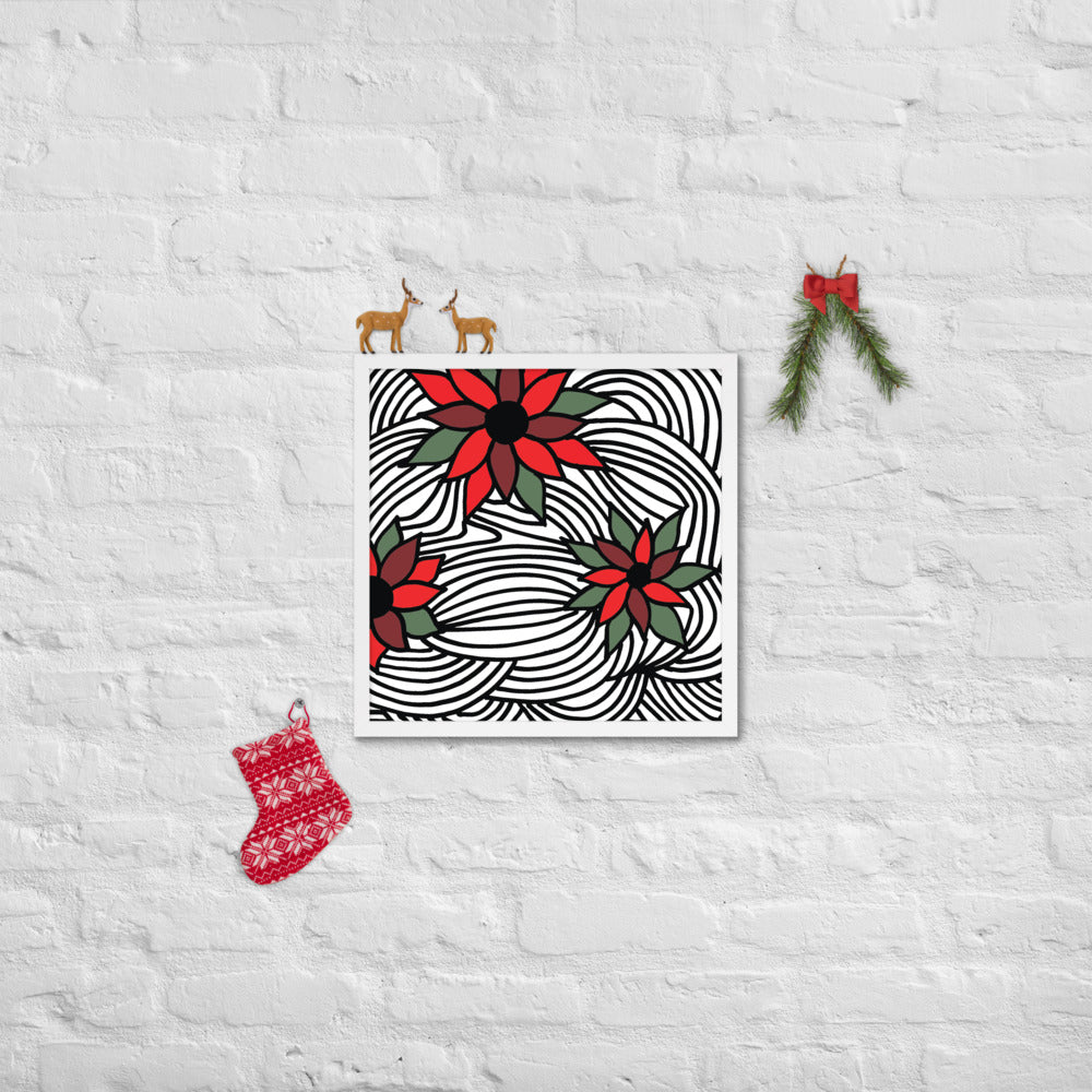 Christmas Flowers | Framed Photo Paper Poster