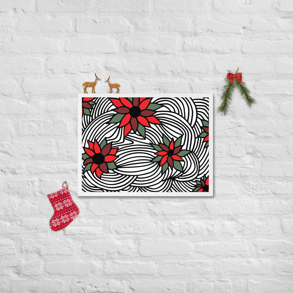 Christmas Flowers | Framed Photo Paper Poster