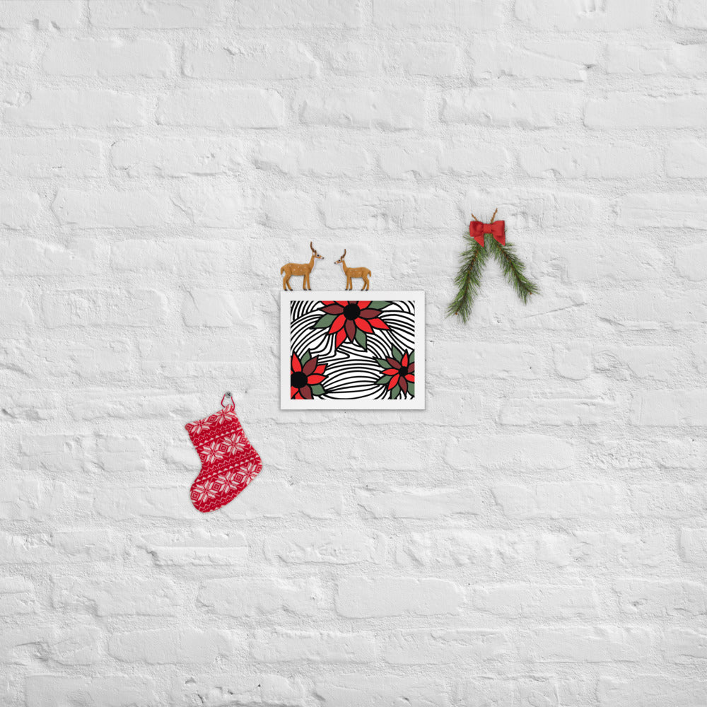 Christmas Flowers | Framed Photo Paper Poster