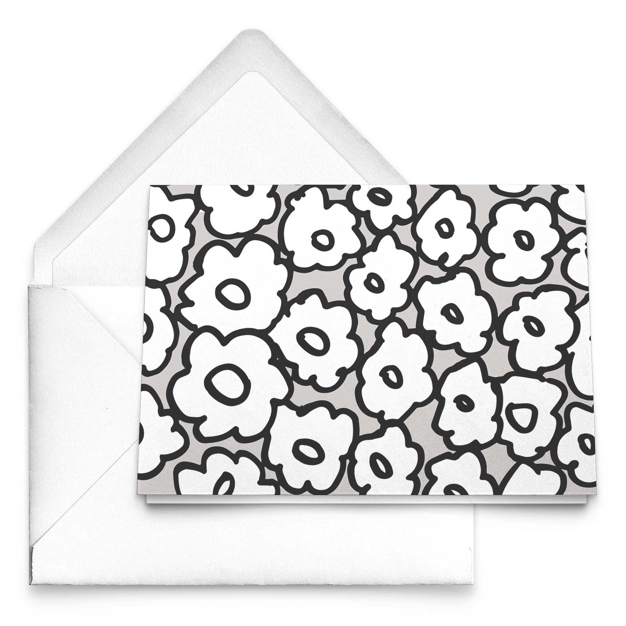 Happy White Flowers | Greeting Cards
