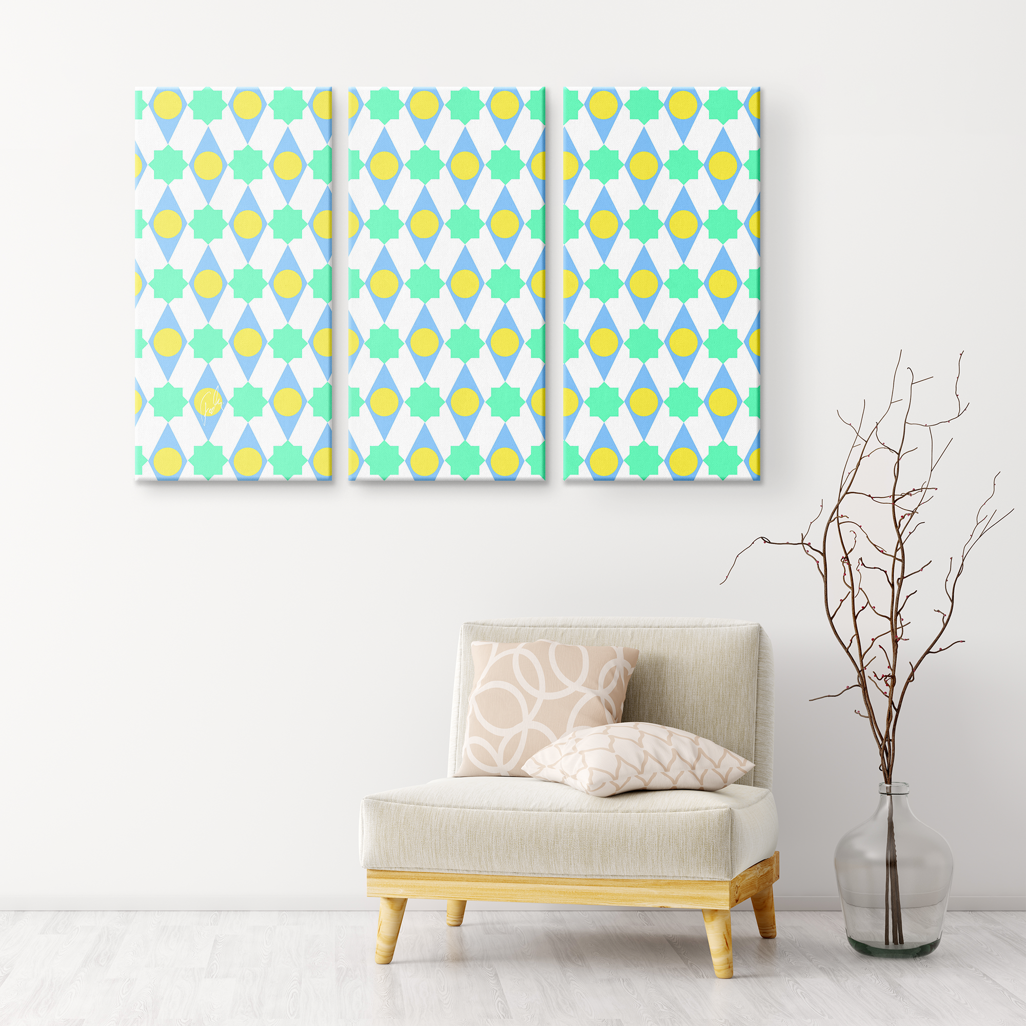 Mediterranean Feeling | 3 Piece Canvas