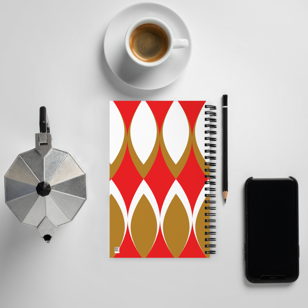Golden Eye Christmas | Spiral Notebook