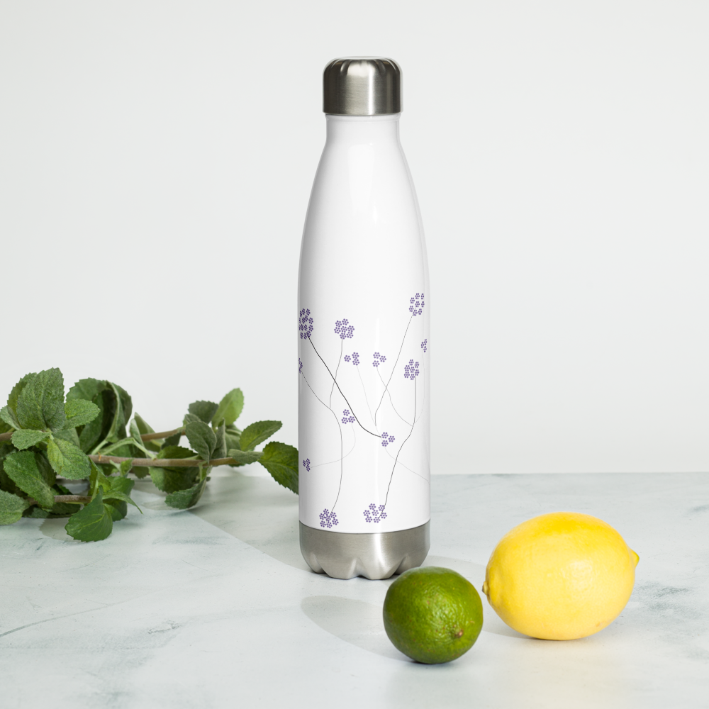 Purple Small Flowers | Stainless Steel Water Bottle