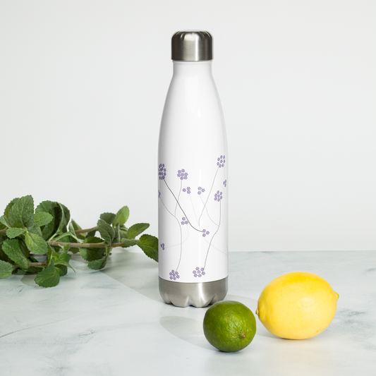 Purple Small Flowers | Stainless Steel Water Bottle