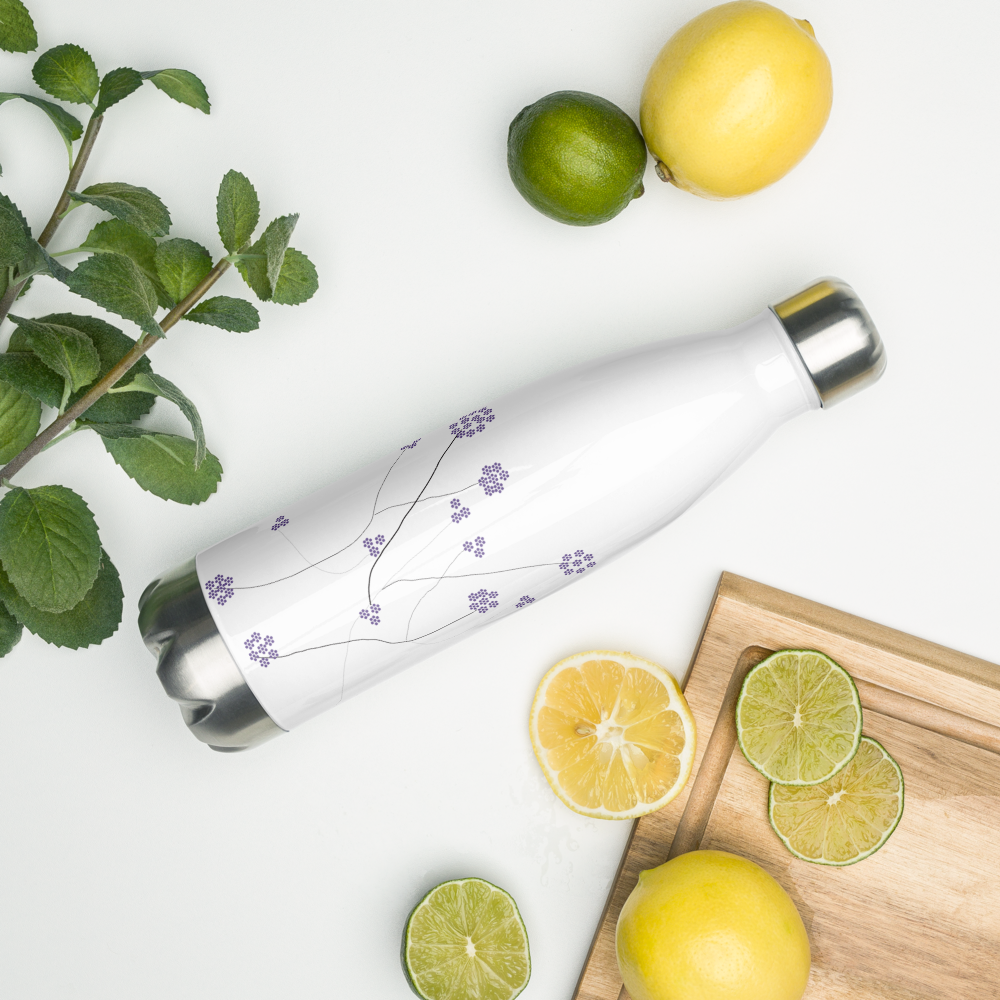 Purple Small Flowers | Stainless Steel Water Bottle