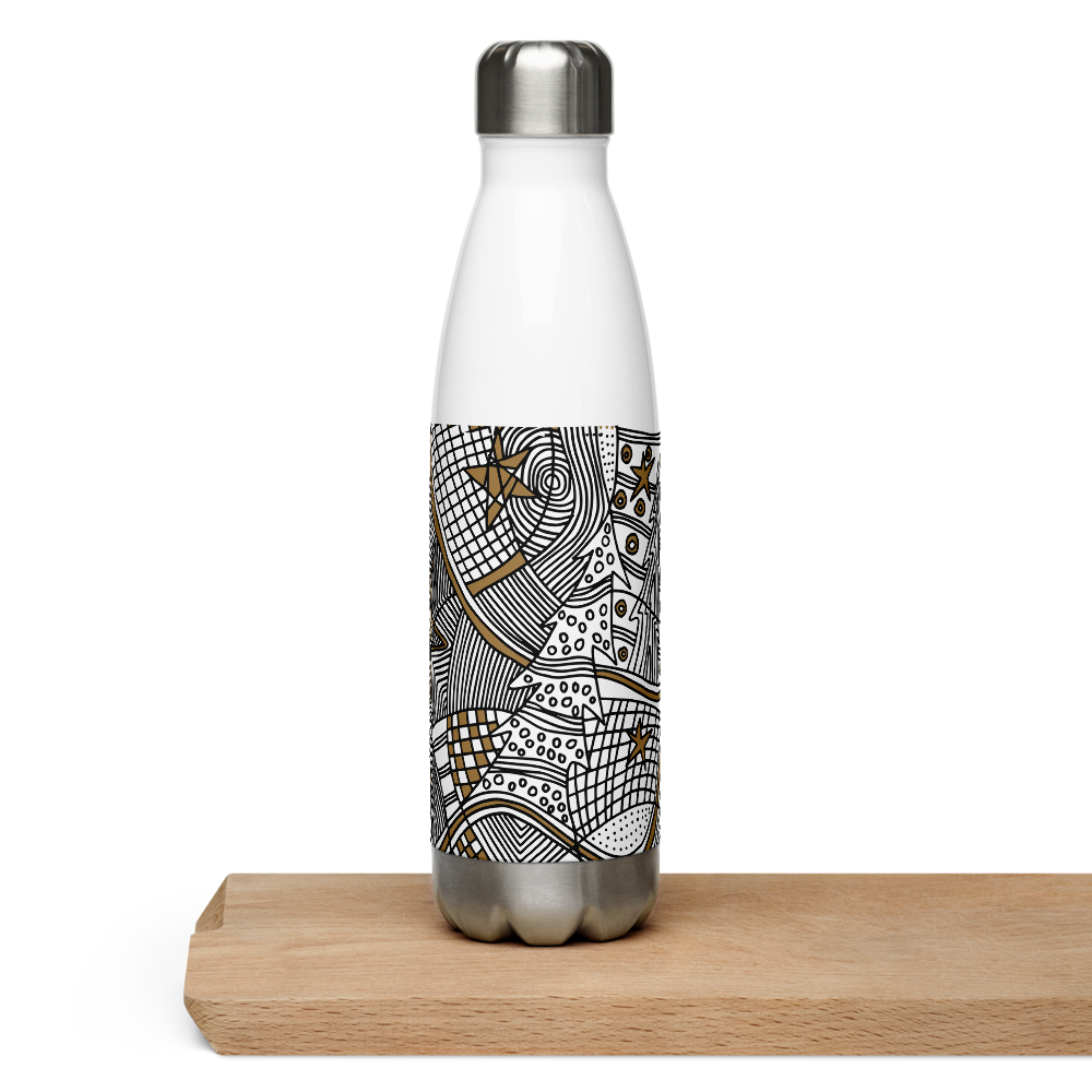 Christmas Graphic Ornament | Stainless Steel Water Bottle